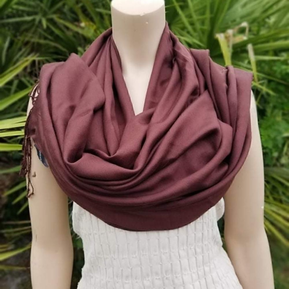 NWOT JONES NEW YORK Brown 100% Cotton Scarf/Wrap
